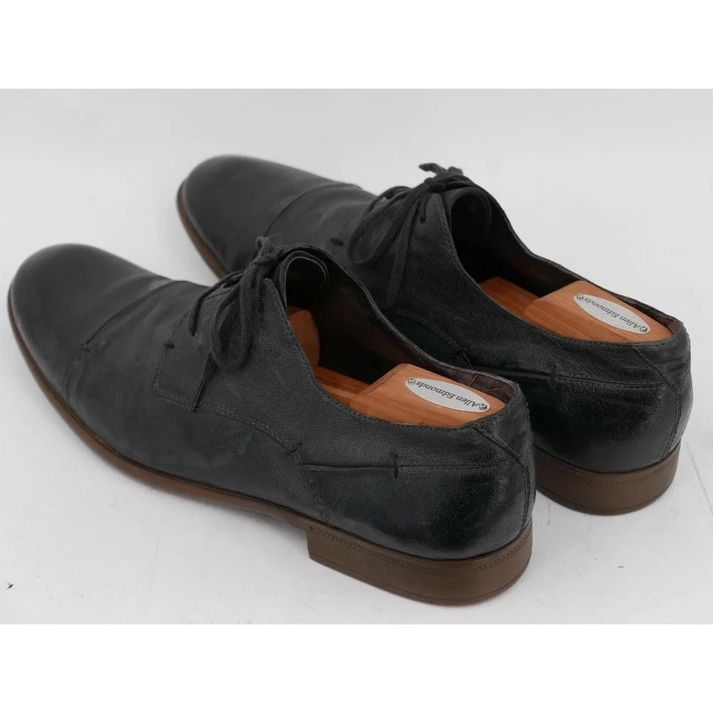 John Varvatos U.S.A. Shoes Black Leather Cap Toe Derby Men's Size 12 A4988